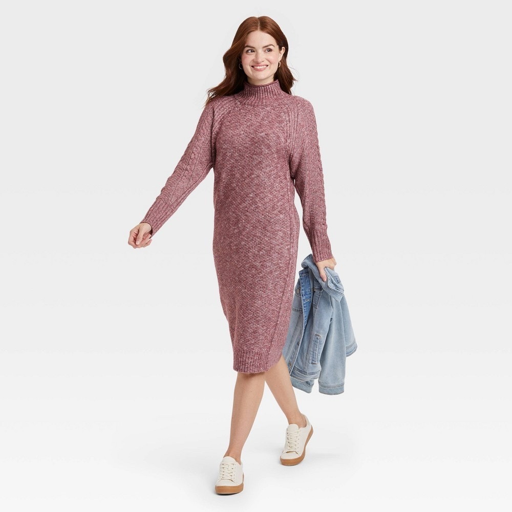 Women' Balloon Long Leeve Cable Weater Dre - Univeral Thread™ Size‎ S